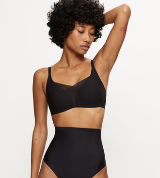 Triumph B&uuml;gel-BH TRIUMPH Shape Smart P, Damen, Gr. 1, N-Gr, schwarz, Microtouch, Obermaterial: 51% Polyamid, 25% Polyester, 24% Elasthan, unifarben, BHs B&uuml;gel