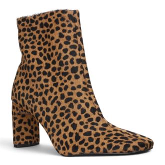 Carrano Womens Abigail Fur Leather Dress Boots In Cheetah
