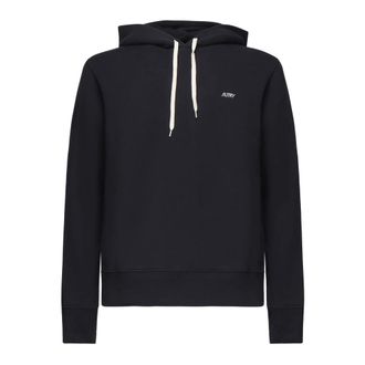 Autry Hoodies, male, Blue, Size: S Embroidered Logo Hoodie