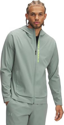 Under Armour Mens Outrun Storm Hooded Running Jacket in Green - Size X-Large
