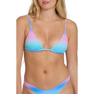 Billabong Sun Fade Slider Triangle Bikini Top in Ocean Spray at Nordstrom, Size X-Large