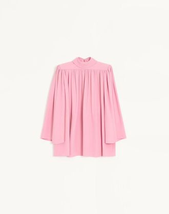 Valentino Top In Cady Couture Pliss&eacute; Donna ROSA 36