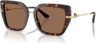 Dolce & Gabbana Modieuze Zonnebril met Uniek Ontwerp - unisex - Zonnebrillen - Bruin - 53 MM - Accessoires