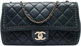 Chanel Pre-owned Vintage Schoudertas - Dames - Vintage Schoudertas - Zwart - ONE Size - Leer - Vintage