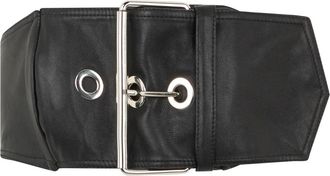 Moschino Elegante riem met moderne centrale gesp - Dames - Riemen - Zwart - S - Polyester - Accessoires
