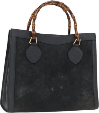 Gucci Pre-owned Vintage Handtas - Dames - Vintage Handtas - Blauw - ONE Size - Su&egrave;de - Vintage