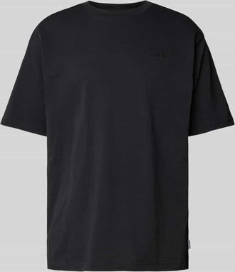 Mazine T-Shirt mit Label-Stitching in Black, Gr&ouml;&szlig;e M