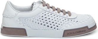 Dolce & Gabbana White Lace Up Sneakers