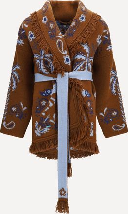 Alanui Cardigan Island Roots con cintura Woman S