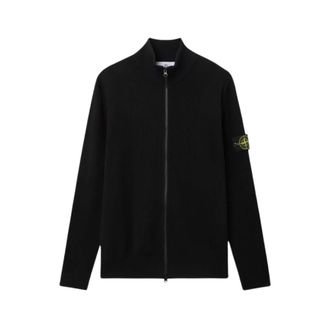 Stone Island Truien & Vesten, Heren, Zwart, S, Cardigan Stone E26