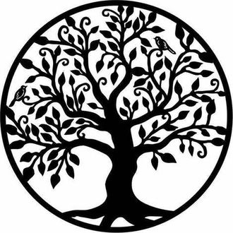 OEM Arte Mural De Metal - &Aacute;rbol De La Vida, Silueta Decorativa De Pared De Metal Con Forma De &Aacute;rbol De La Vida, Decoraci&oacute;n De Pared De Hierro Forjado Hech