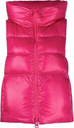 Herno sleeveless button-front gilet - women - Polyamide/Polyamide/Feather Down - 42 - Pink