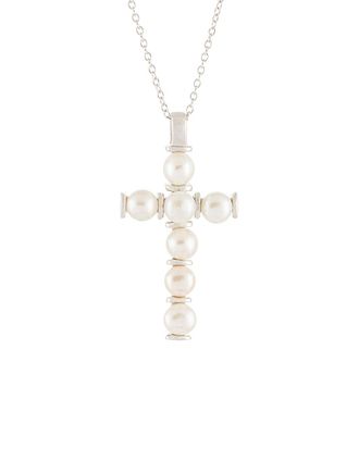 Splendid Pearls Silver 4-5Mm Pearl Pendant Necklace