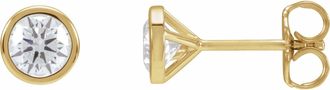 Diamond2Deal 14K Gold 3/4ct Lab-Grown Diamond Cocktail Stud Earrings Clarity SI, Color G-H