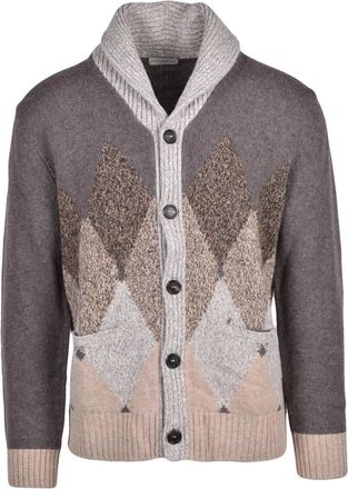 Ballantyne Cardigan met knopen - Heren - Vesten - Veelkleurig - 2XL - Wol - Truien & Vesten