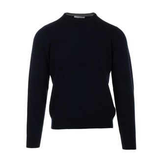 Gran Sasso Round-neck Knitwear, male, Blue, Size: 3XL Blue Sweater Paricollo Stylish
