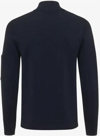 Genti Koel Droog Schildpad Rits Donkerblauw - Heren - Coltruien - Blauw - S - Truien & Vesten