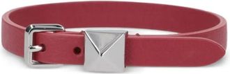 Valentino Garavani Red Classic Textured Belt