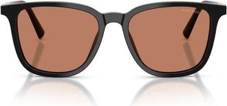 Miu Miu 53mm Square Sunglasses in Black /Brown at Nordstrom