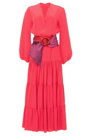 Silvia Tcherassi Womens Sassari Maxi Dress In Magenta