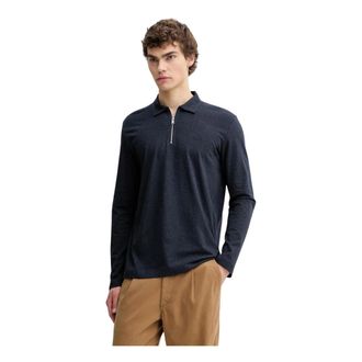 Marc O'Polo Long Sleeve Tops - Heren - Polos - Blauw - S - Tops