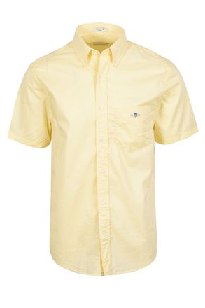 GANT REG POPLIN SHORT SLEEVE SHIRT VANILLA YELLOW