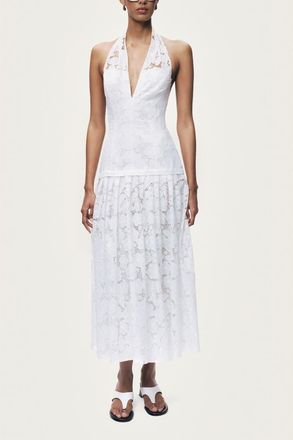 Nocturne Sleeveless Midi Dress in Ivory at Nordstrom, Size X-Large Eu