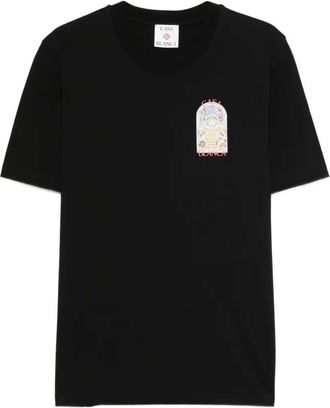 Casablanca Tennis Landscape T-Shirt mit Grafikdruck