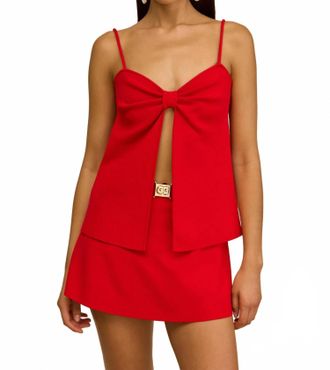 Cult Gaia Amoret Knit Skirt In Vermillion