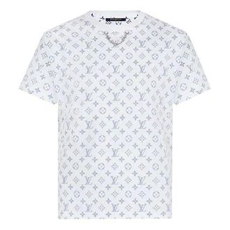 Louis Vuitton SS22 Collar Chain Logo Short Sleeve Unisex White 1A8QDG