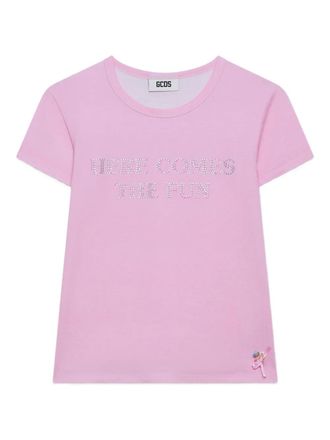 GCDS Polly Pocket Bling T-shirt - women - Cotton - L - Pink