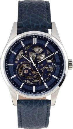 Carl von Zeyten Alpirsbach Horloge - Heren - Horloges - Blauw - ONE Size - Leer - Accessoires