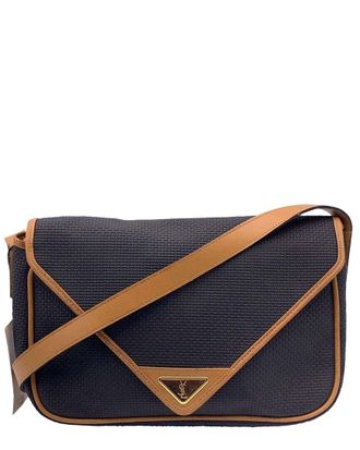 Saint Laurent Black Cotton Shoulder Bag (Authentic Pre-Loved)