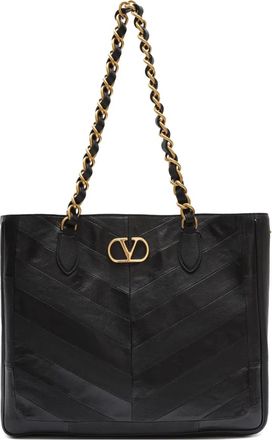 Valentino Garavani chevron-quilted chain-strap tote bag - women - Nappa Leather - One Size - Black