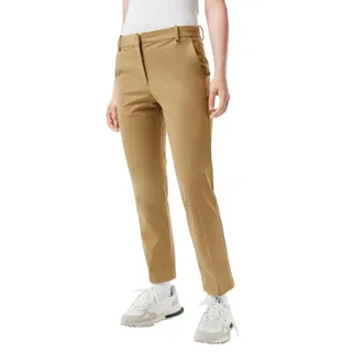 Lacoste Dames/Katoenmix Regular Chinos (Tan)