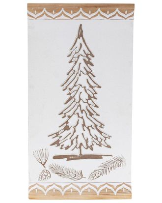 Melrose International Carved Wood Pine Tree Wall Art
