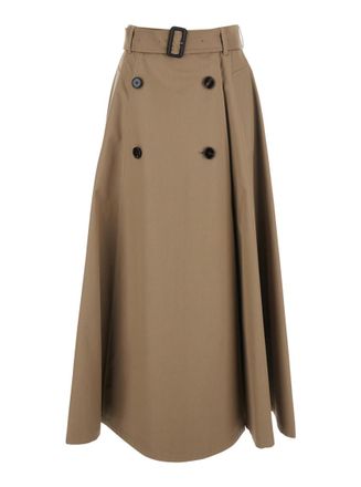 Burberry Brown Trench Cotton Skirt