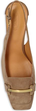 Tod's Suede Leather Slingback Pumps-Donna