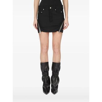 Rick Owens Bolan Banana Mini Frayed-hem Skirt