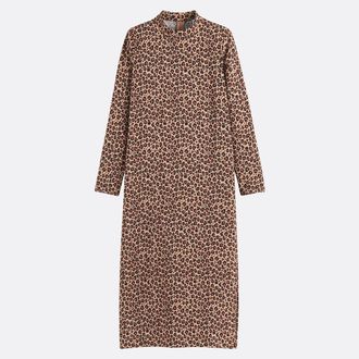La Redoute Collections Rechte maxi-jurk met dierenprint