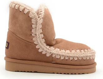 Mou Handgemaakte schapenvachtlaarzen met haaksteken - Dames - Winterlaarzen - Roze - 36 EU - Wol - Schoenen