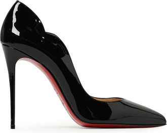 Christian Louboutin Black Patent Leather Hot Chick Pumps Womens 100