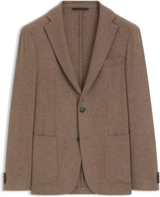 BOSS Slim-fit blazer in washable performance-stretch flannel