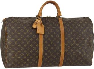 Louis Vuitton Pre-owned Canvas Weekendtas - Dames - Vintage Weekendtas - Bruin - ONE Size - Vintage