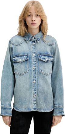 Gestuz Denim Shirts - Dames - Spijkeroverhemden - Blauw - M - Denim - Overhemden