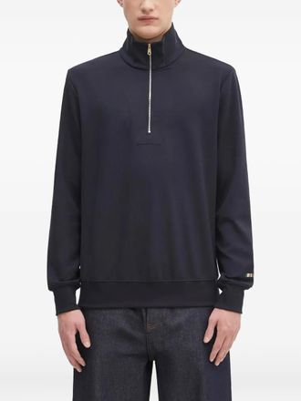 Paul Smith Sweater met meerdere strepen en rits - Blauw