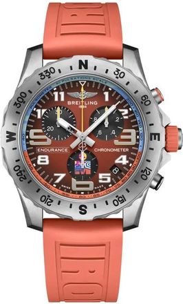 Breitling Endurance Pro Chronograph Quartz Orange Dial Mens Watch E823107A1O1S1
