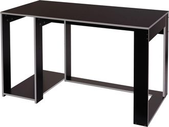Hhg Hhg - Escritorio 834, Escritorio De Ordenador, Escritorio De Oficina, 120x60x76cm, Negro-gris