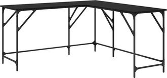 vidaXL Escritorio Roble Negro 149 X 149 X 75 Cm Madera Contrachapada Vidaxl