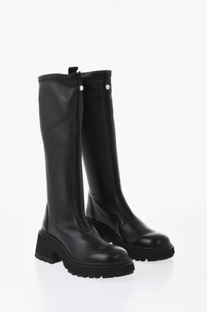 Jimmy Choo London Stivali LUNE In Pelle con Suola Track 6cm Jimmy Choo